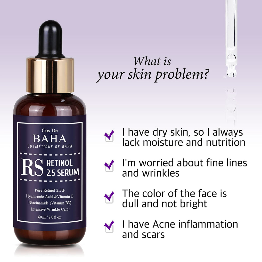 Cos De BAHA Retinol 2.5% Facial Serum, 2 fl oz