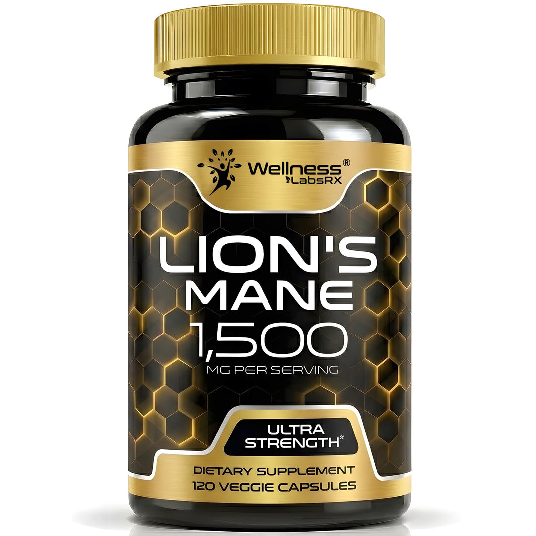 WELLNESS LABSRX Lion's Mane Supplement Capsules, 120 Count