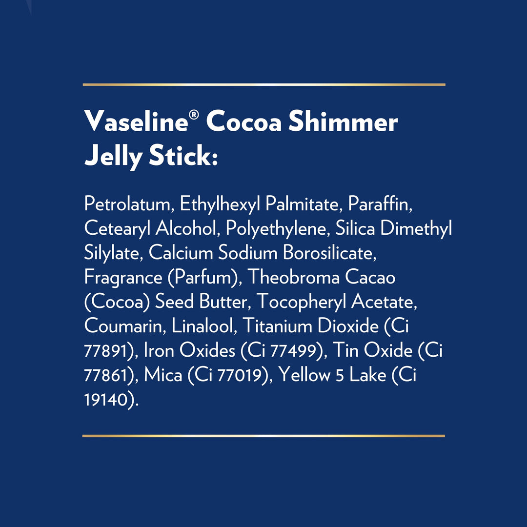 Vaseline Cocoa Shimmer Jelly Stick, 3 Count
