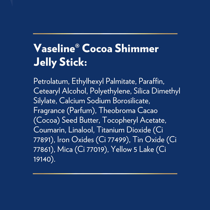 Vaseline Cocoa Shimmer Jelly Stick, 3 Count