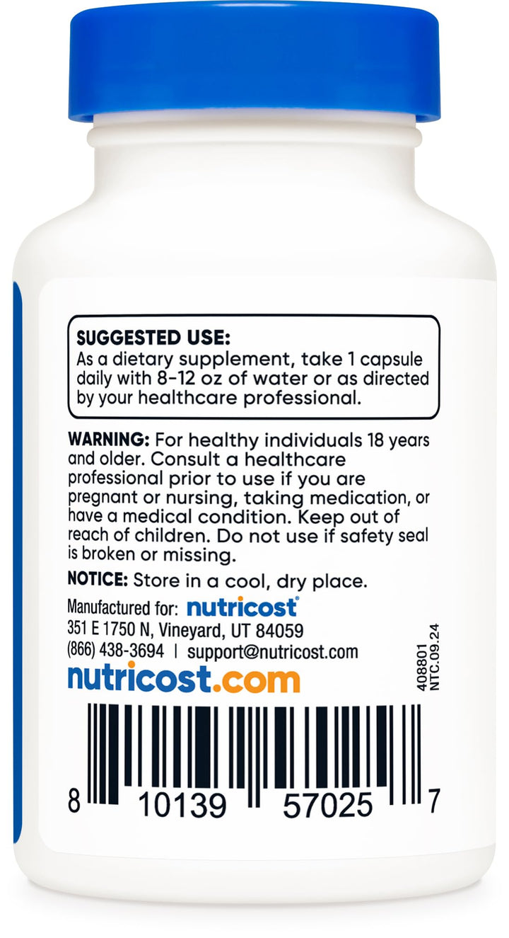 Nutricost PQQ Pyrroloquinoline Quinone, 20 mg, 30 Count