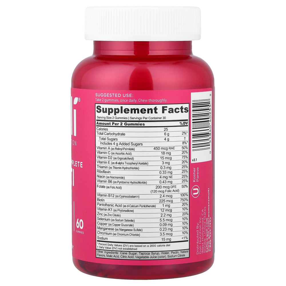 Goli Nutrition Women's Complete Multi Gummies, 60 Count