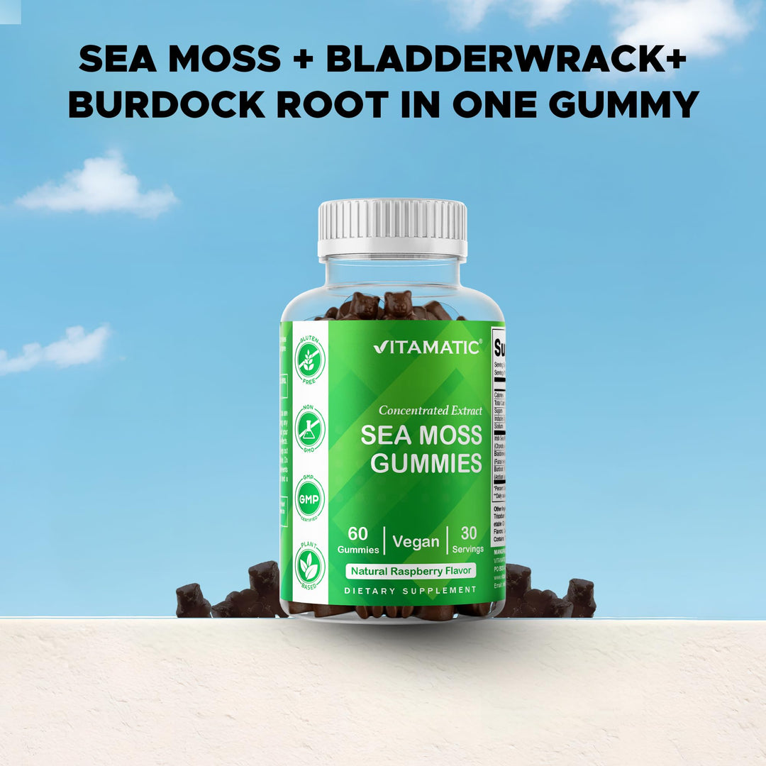 Vitamatic Sea Moss Gummies, 60 Count