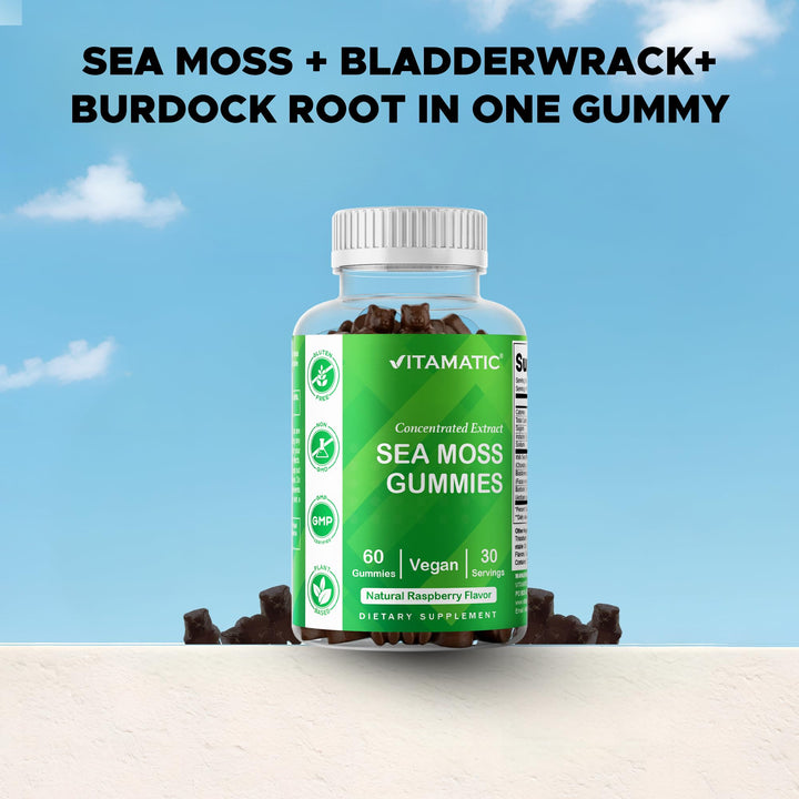 Vitamatic Sea Moss Gummies, 60 Count