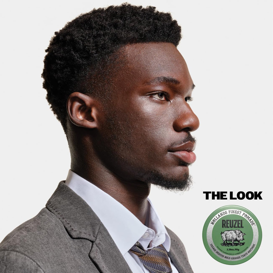 REUZEL Green Grease Pomade, Medium Hold, Medium Shine