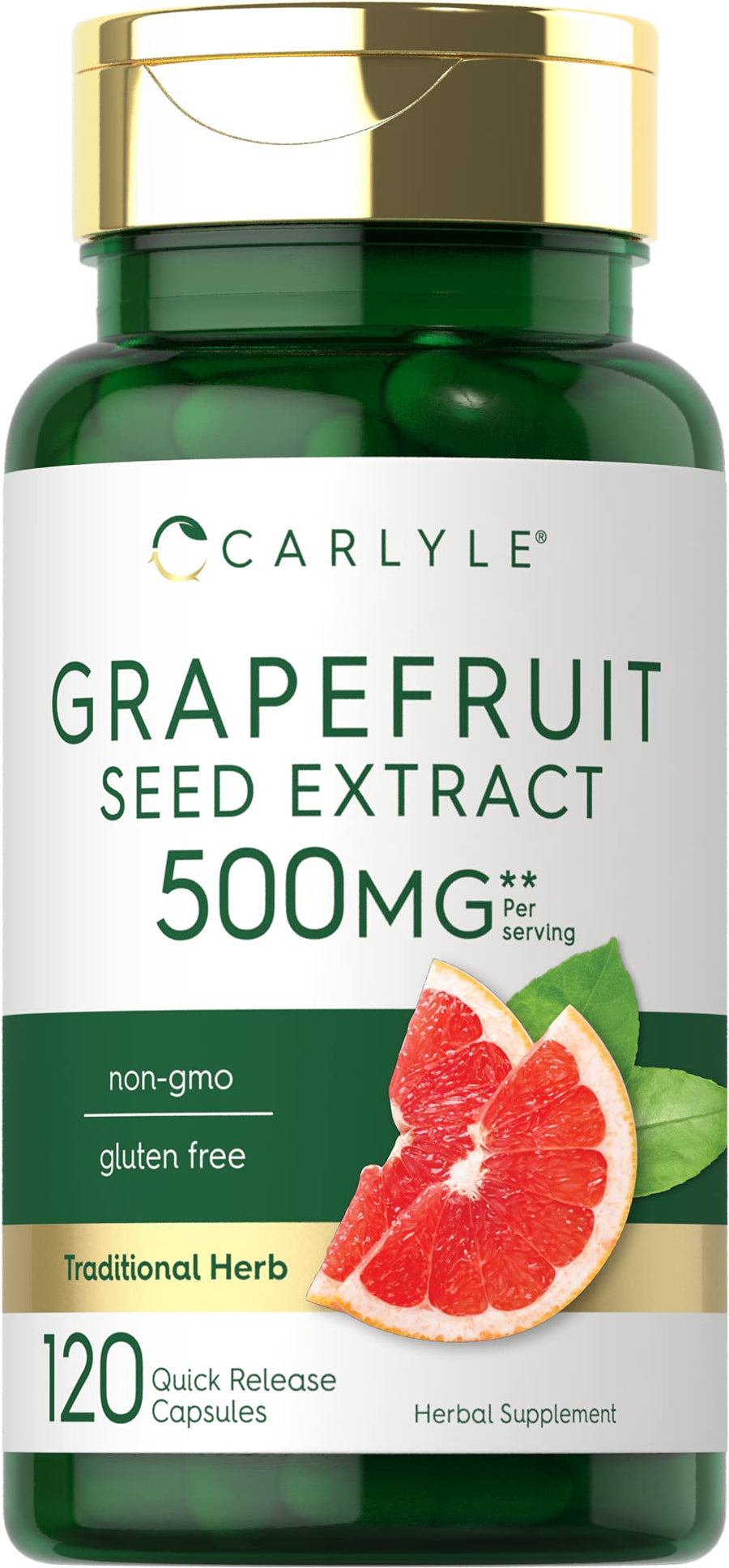 Carlyle Grapefruit Seed Extract, 500 mg, 120 Count