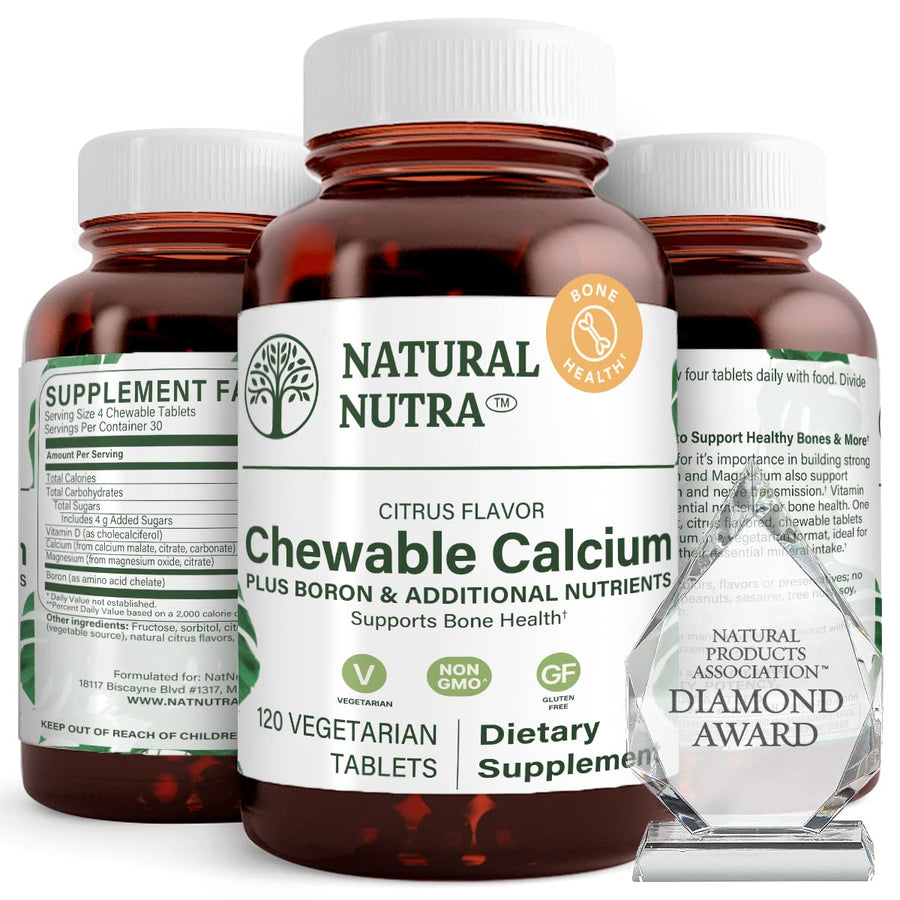 Natural Nutra Chewable Calcium, 120 Count