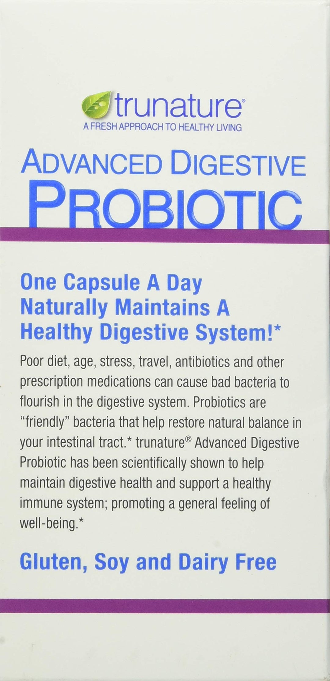TruNature Advanced Digestive Probiotic, 100 Count
