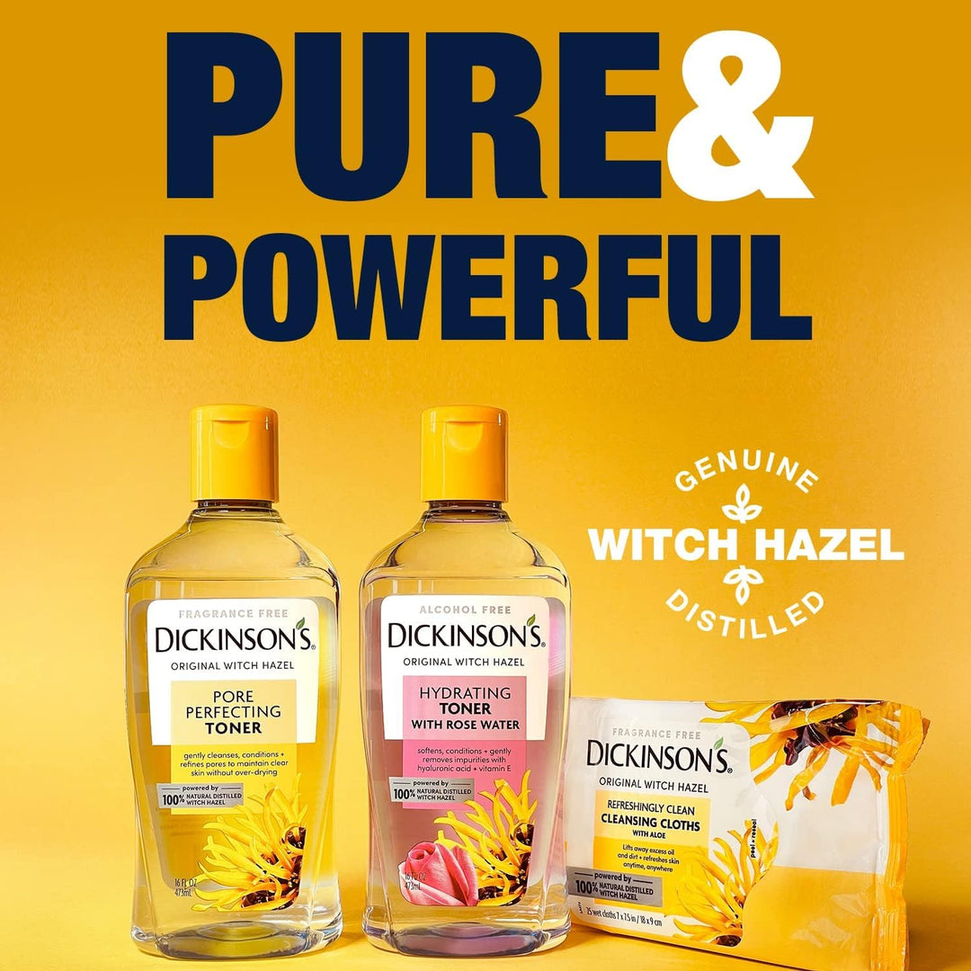Dickinson's Original Witch Hazel Pore Perfecting Toner, Fragrance Free, 16 oz