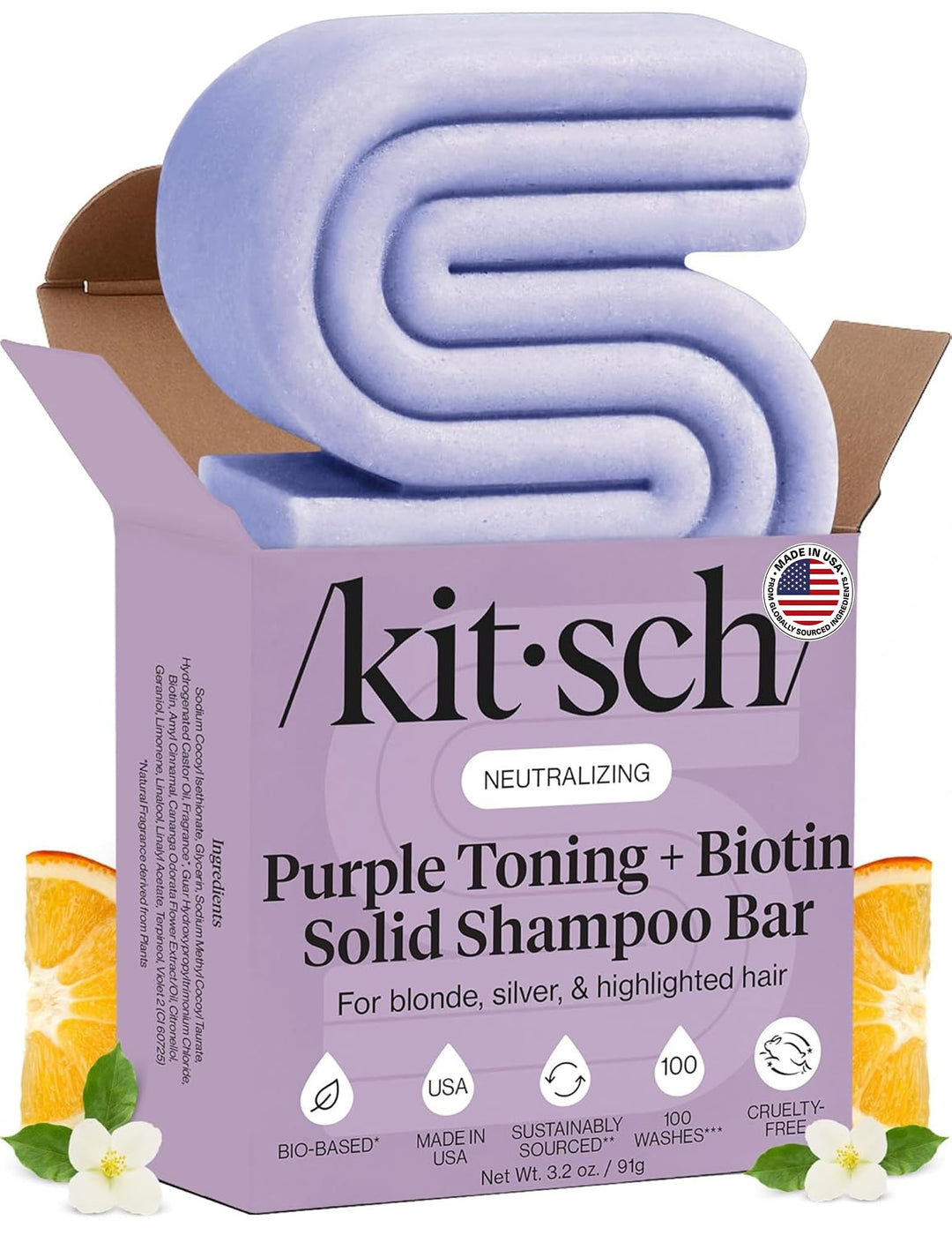 Kitsch Purple Shampoo Bar, 3.2 oz
