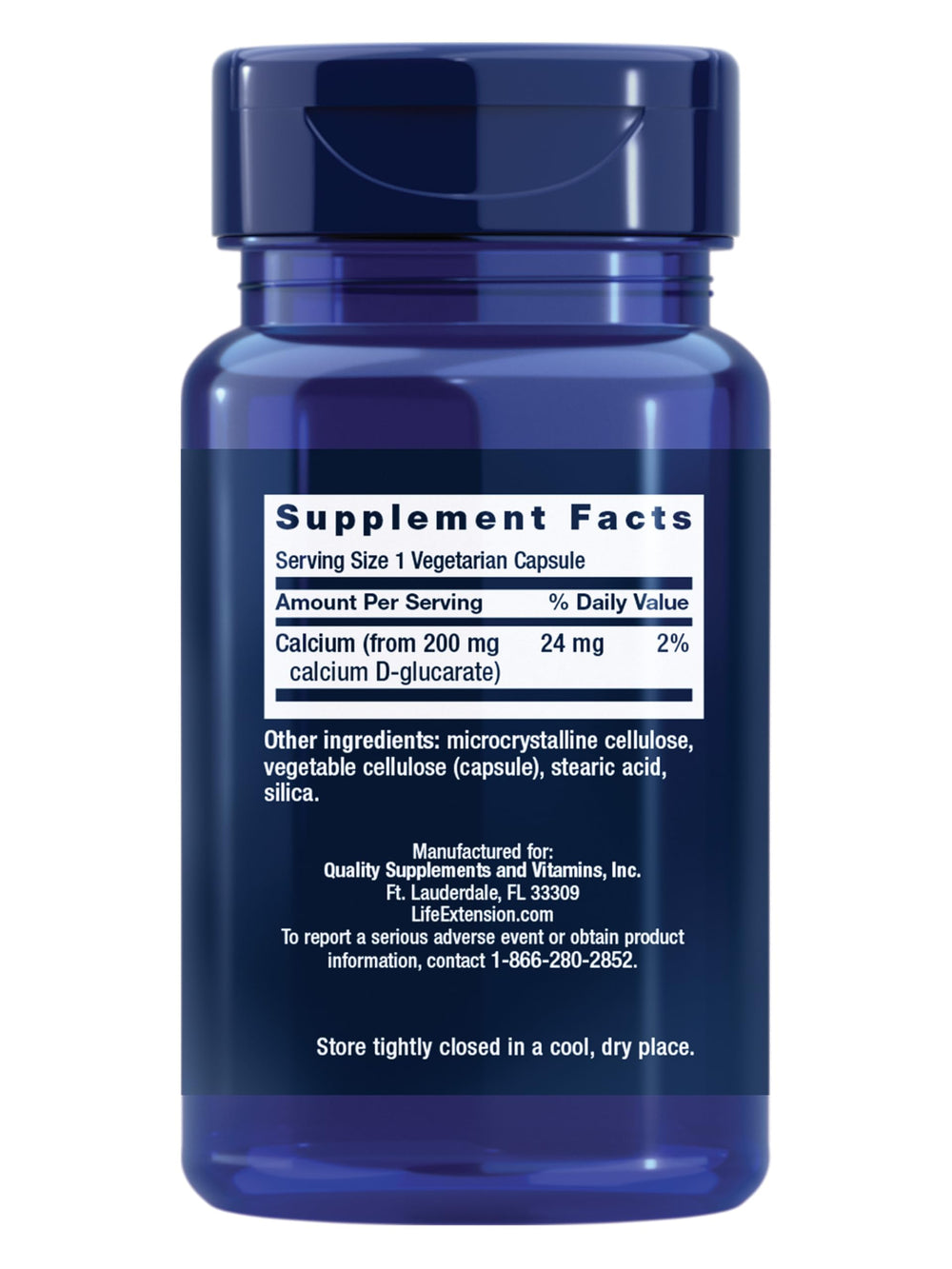 Life Extension Calcium D-Glucarate, 200 mg, 60 Count