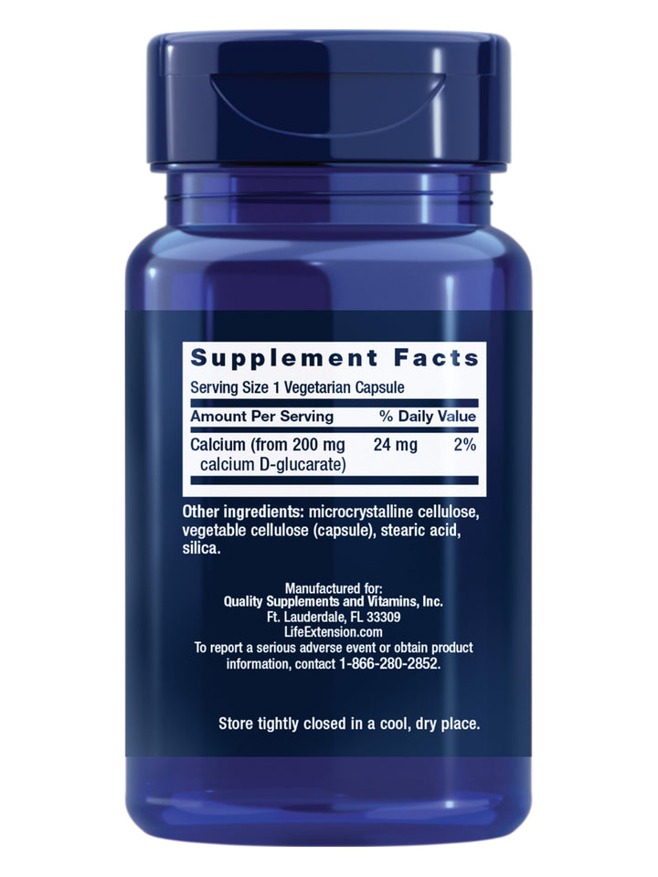 Life Extension Calcium D-Glucarate, 200 mg, 60 Count