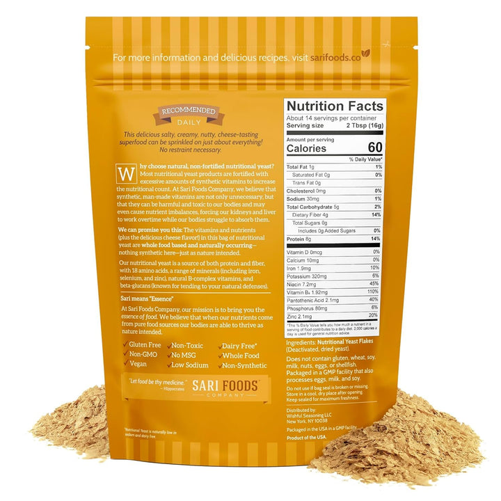 Sari Foods Co Nutritional Yeast Flakes, 8 oz