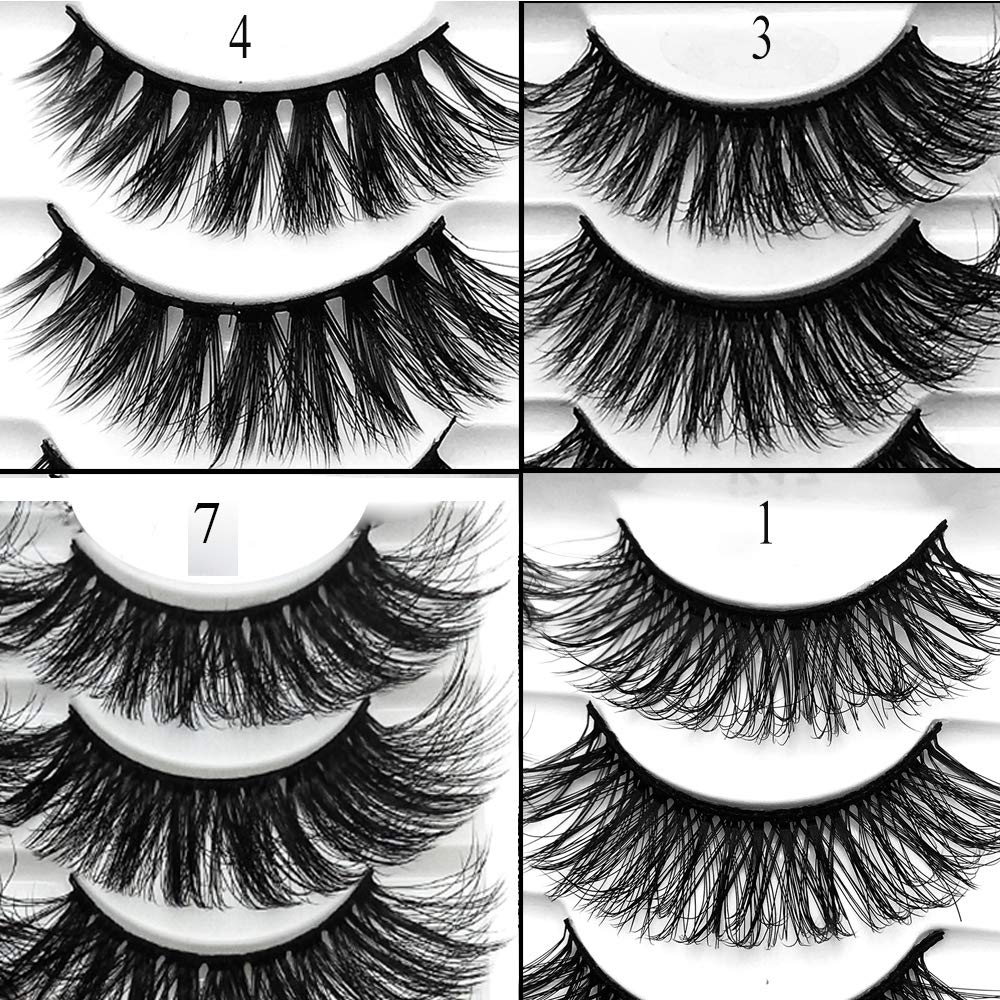 outopen 3D Mink False Eyelashes, Q1, 5 Count
