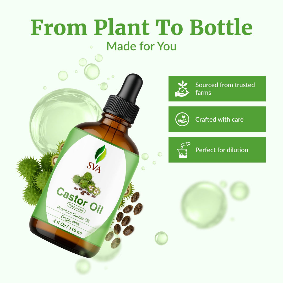 SVA Organics Castor Oil, 4 fl oz