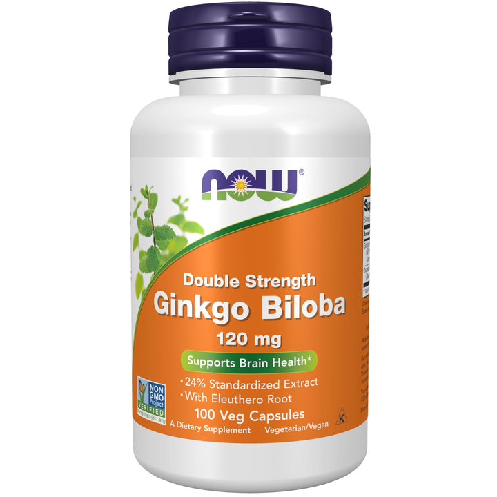 NOW Ginkgo Biloba, 120 mg, 100 Count