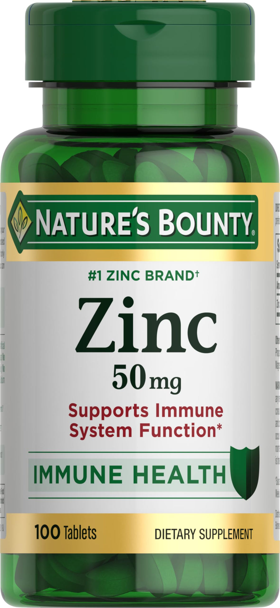 Nature's Bounty Zinc Chelated, 50 mg, 100 Count
