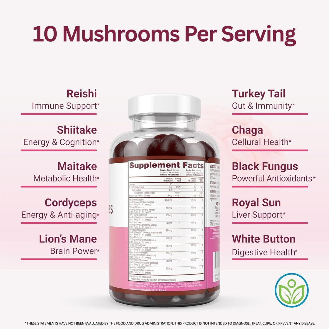 Purify Life Mushroom Complex Gummies, 90 Count