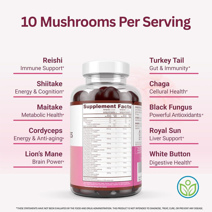 Purify Life Mushroom Complex Gummies, 90 Count