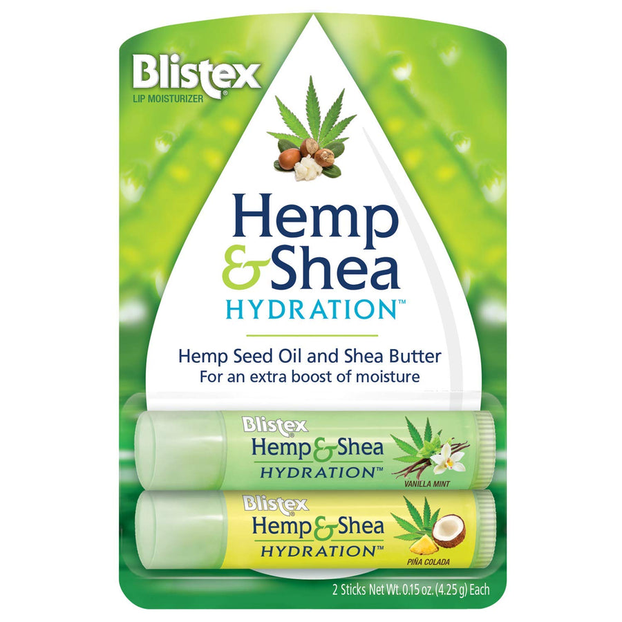 Blistex Hemp And Shea Hydration Lip Balm, 2 Count