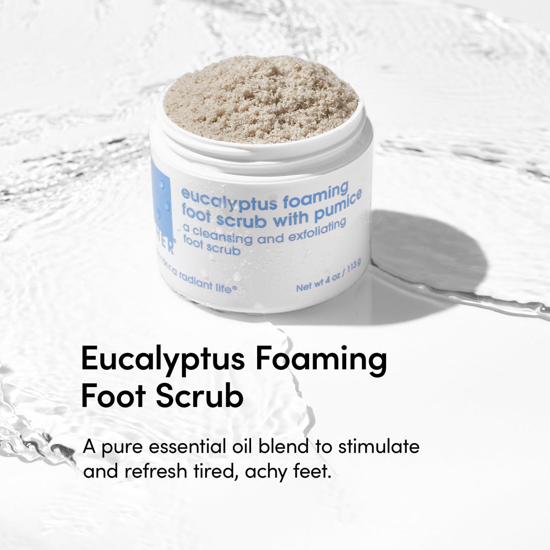 LATHER Eucalyptus Foaming Foot Scrub, 4 oz
