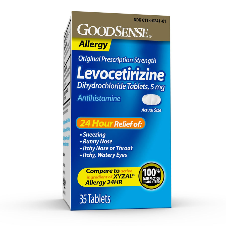 Good Sense Levocetirizine Dihydrochloride Allergy Tablets, 5 mg, 35 Count