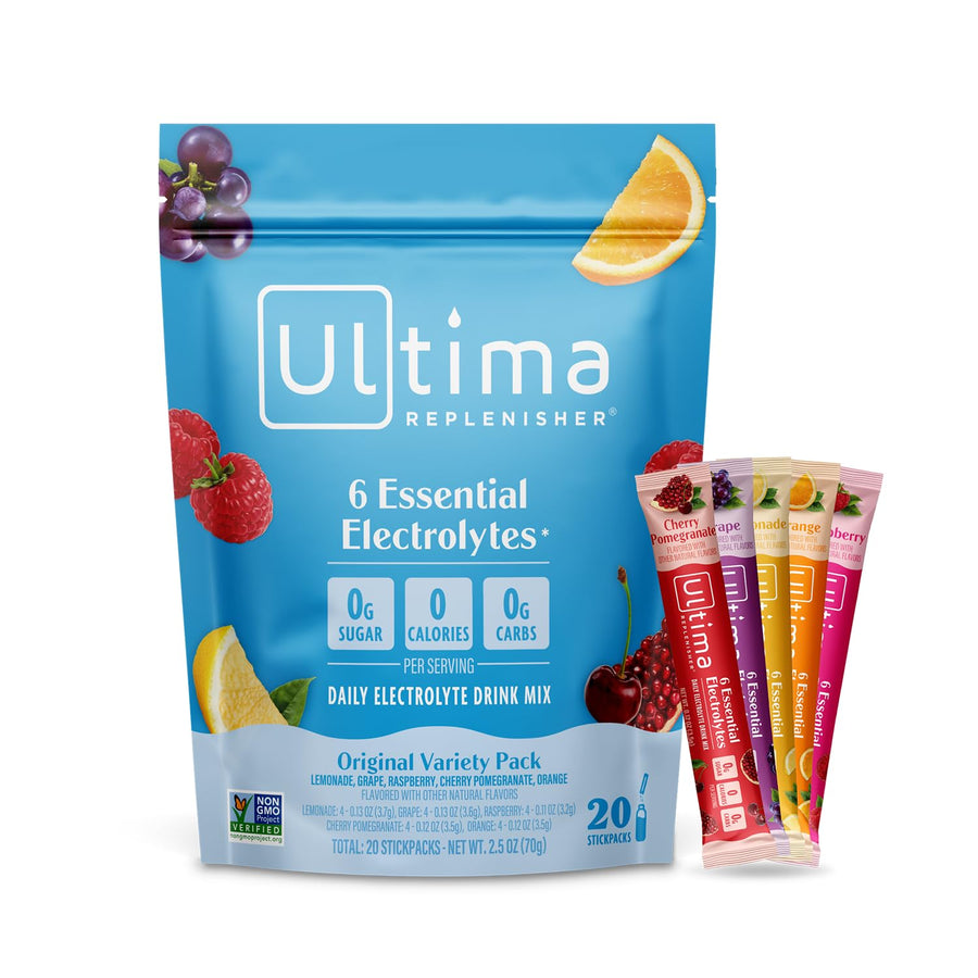 Ultima Replenisher Electrolyte Hydration Powder, Variety, 20 Count