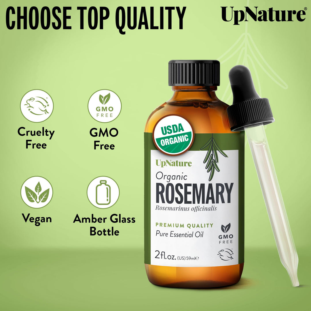 UpNature Organic Rosemary Essential Oil, 2 fl oz
