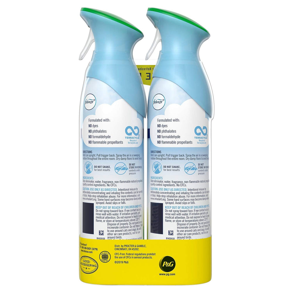 Febreze Air Handheld Aerosol Morning & Dew, 8.8 oz, Pack of 2