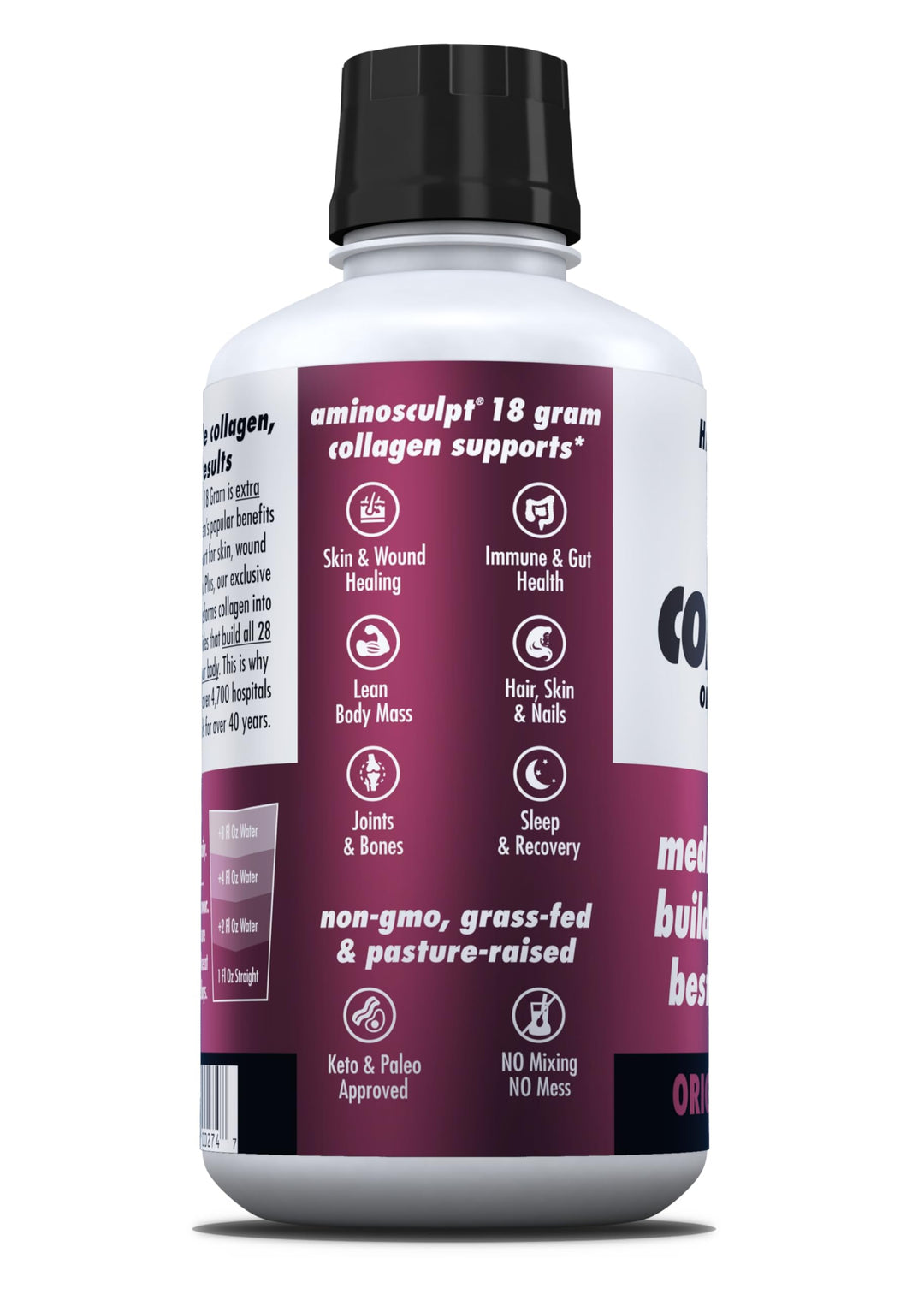 HEALTH DIRECT AminoSculpt Liquid Collagen, Original Cherry, 30 fl oz