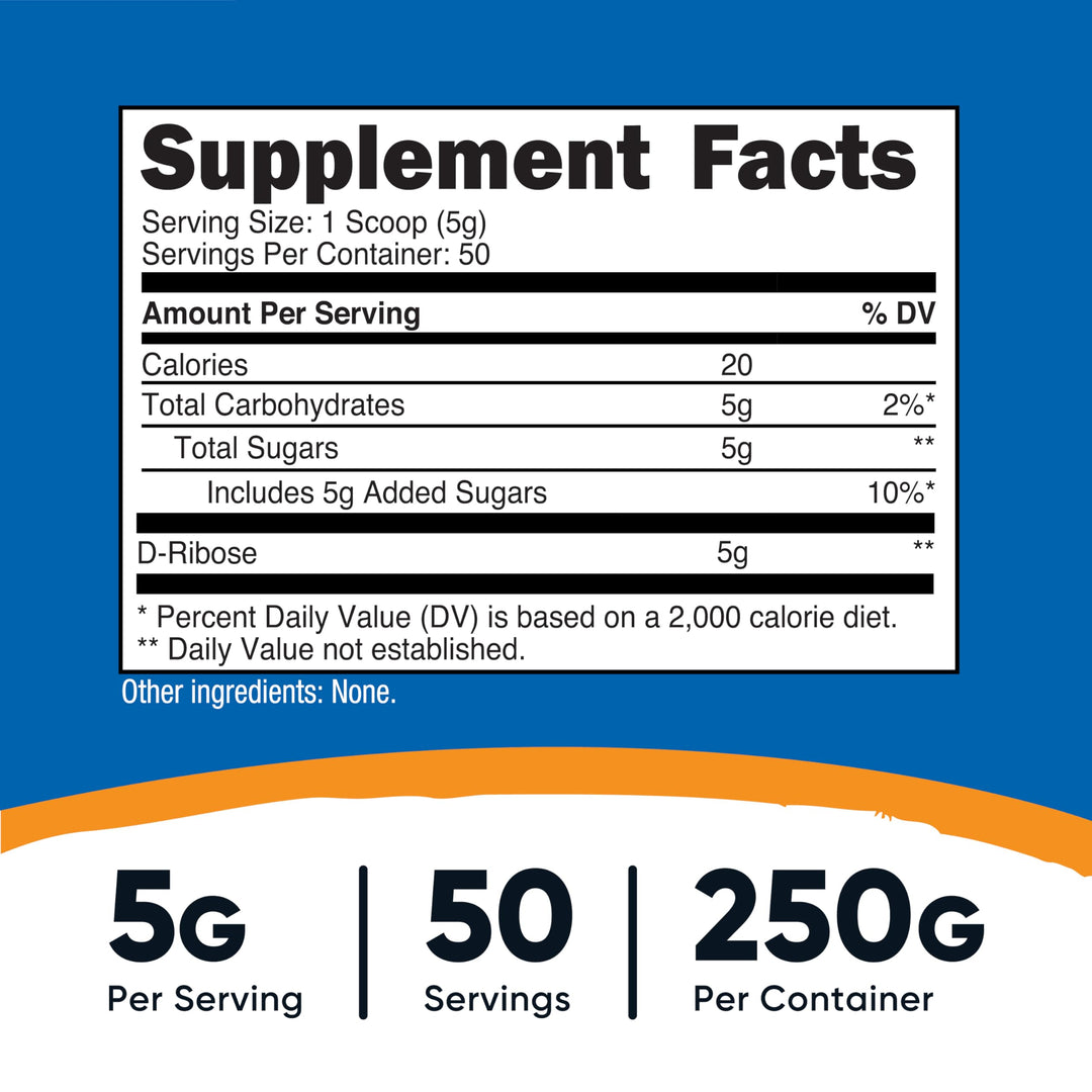 Nutricost D-Ribose Powder, 250 g