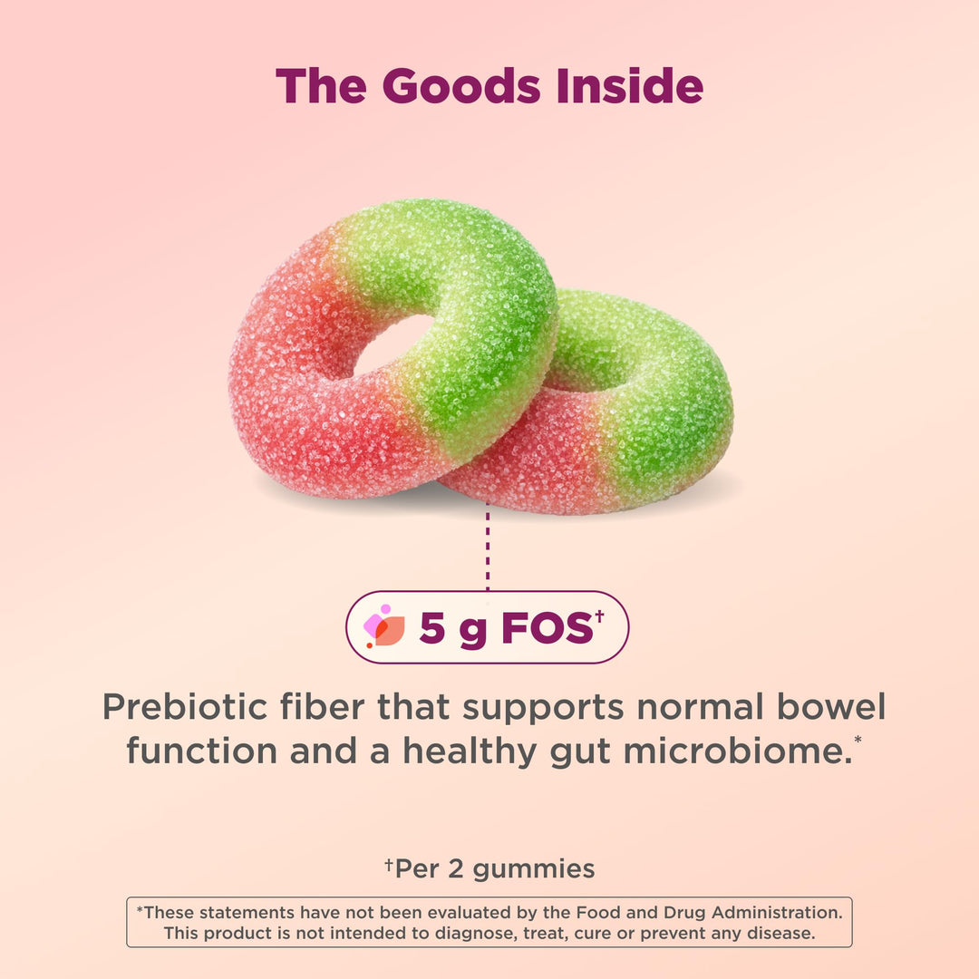 OLLY Fiber Gummy Rings, Berry Melon, 50 Count