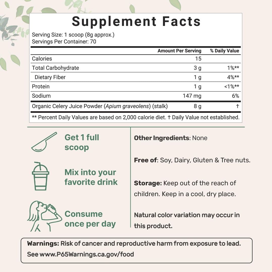 Micro Ingredients Celery Juice Powder, Organic, 20 oz