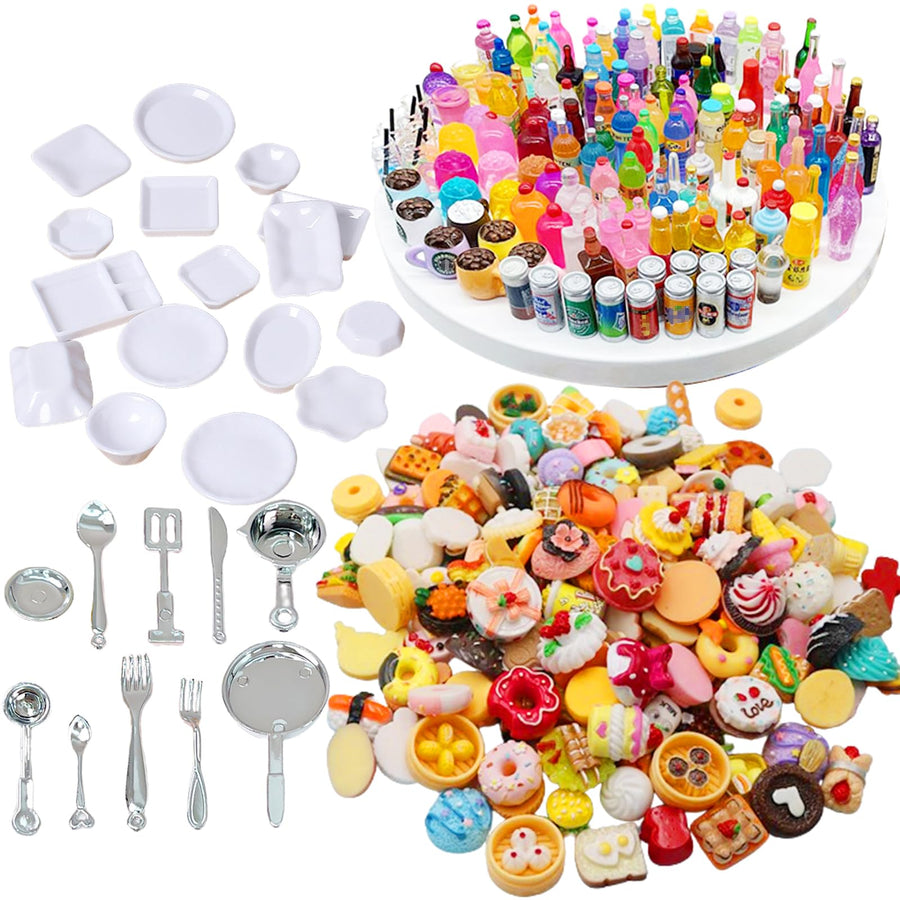 HOLABONITA Miniature Food and Drink Bottles, 150 Count