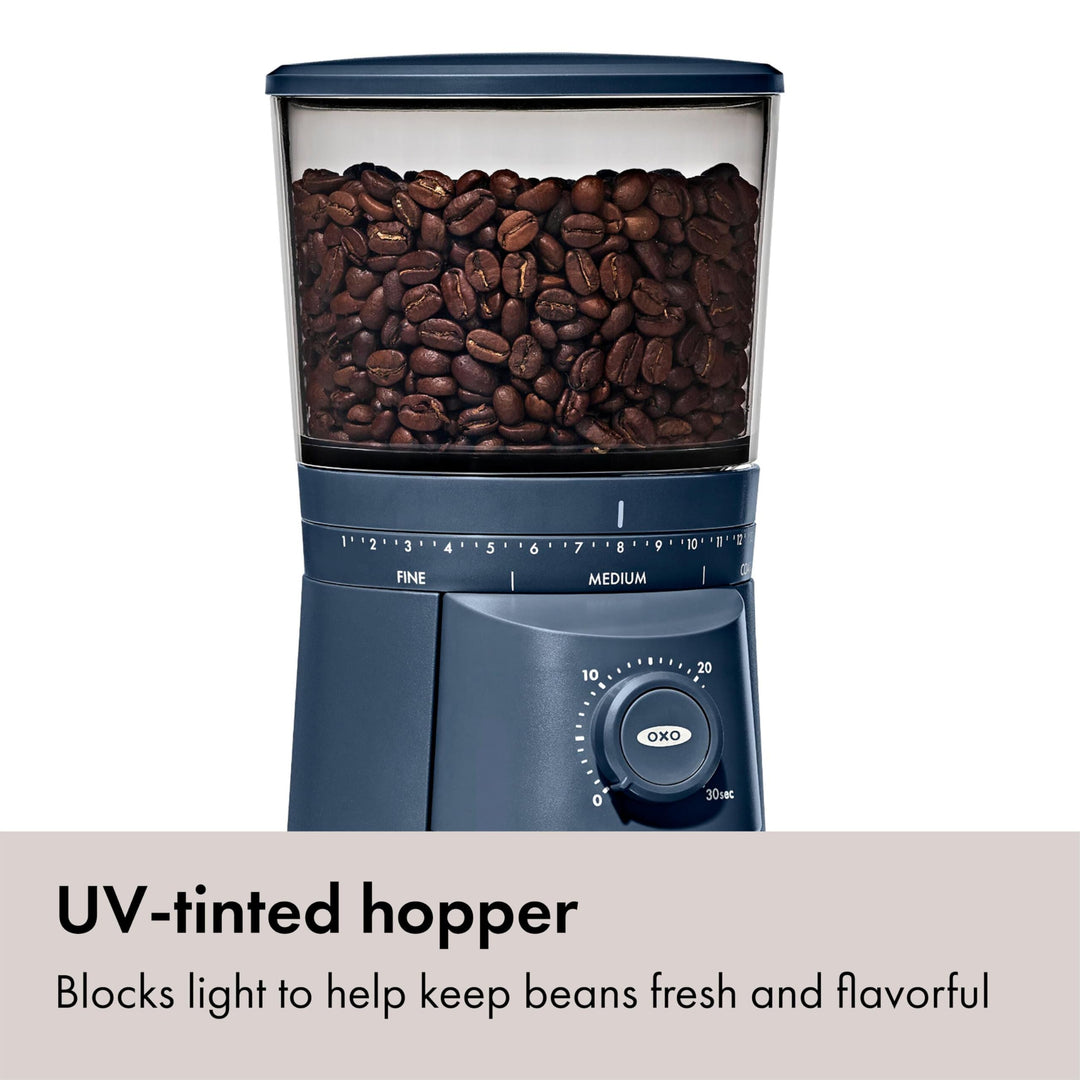 OXO Brew Conical Burr Coffee Grinder, Storm Blue