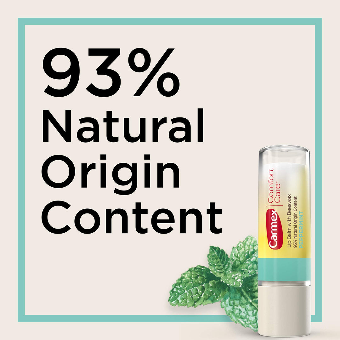 Carmex Comfort Care Natural Lip Balm, Peppermint, 5 ml