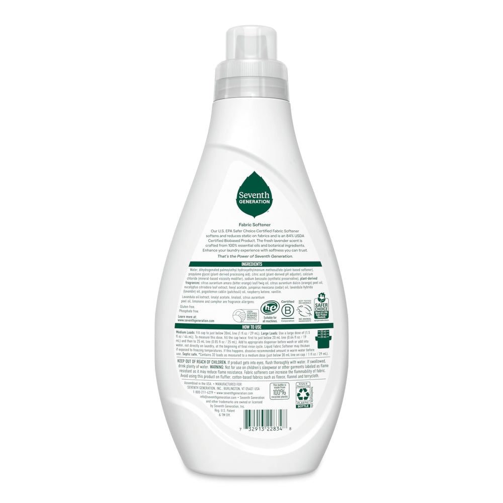 Seventh Generation Fabric Softener, Blue Eucalyptus and Lavender, 32 fl oz