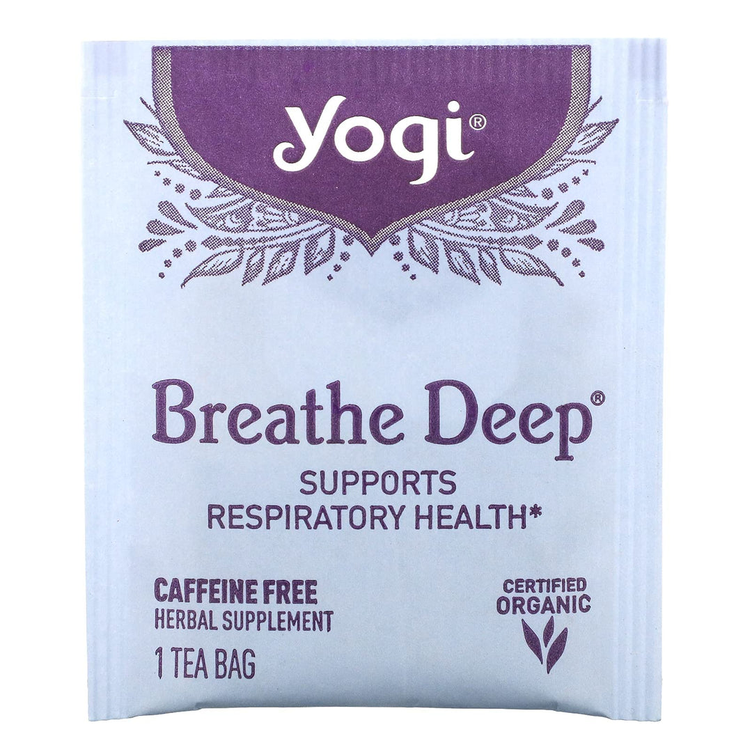 Yogi Breathe Deep Herbal Tea, Caffeine Free, 16 Count