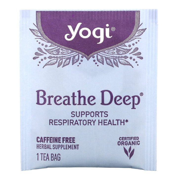 Yogi Breathe Deep Herbal Tea, Caffeine Free, 16 Count