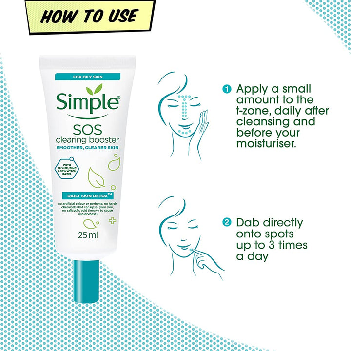 Simple Daily Skin Detox SOS Clearing Booster, 25 ml