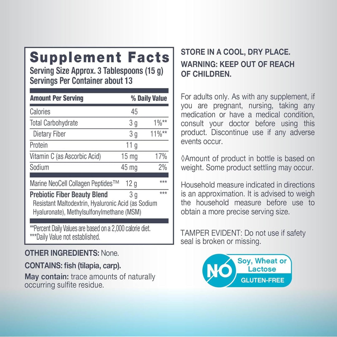 Neocell Marine Collagen Powder, Unflavored, 7 oz