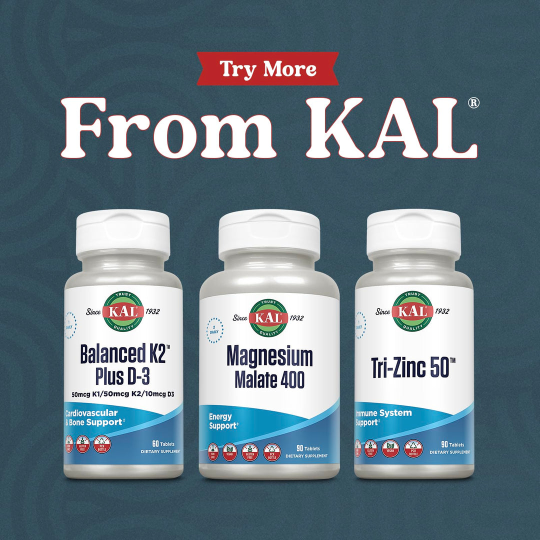 KAL Magnesium Malate, 400 mg, 90 Count