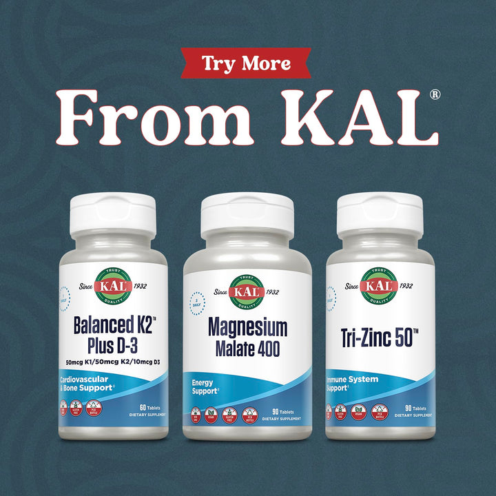 KAL Magnesium Malate, 400 mg, 90 Count