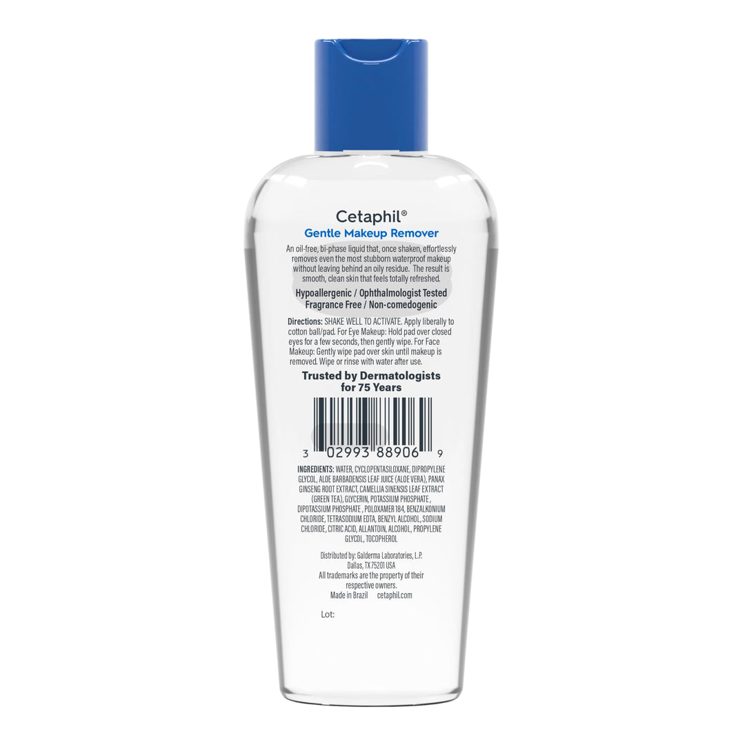 Cetaphil Gentle Waterproof Makeup Remover, 6 oz