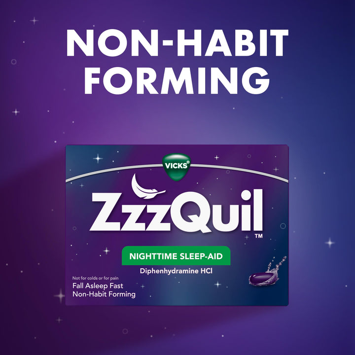 Vicks ZzzQuil Nighttime Sleep-Aid, LiquiCaps, 12 Count