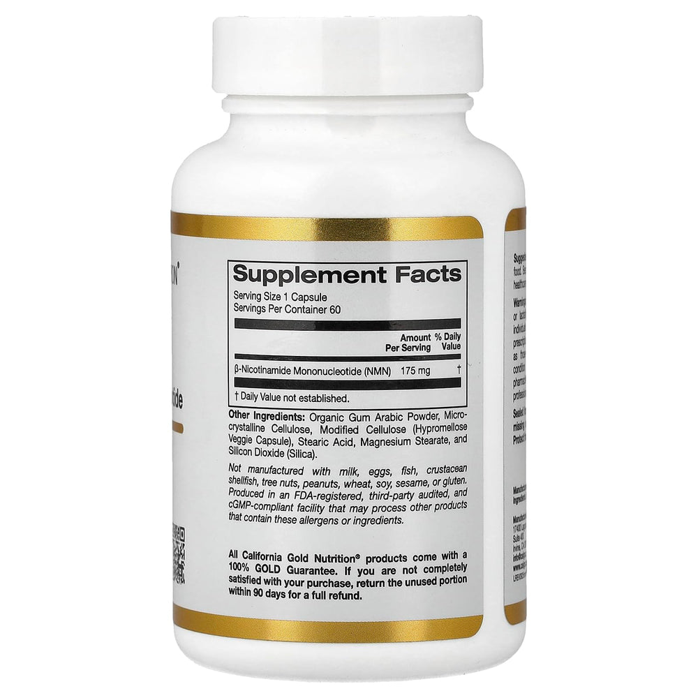 California Gold Nutrition NMN, 175 mg, 60 Count