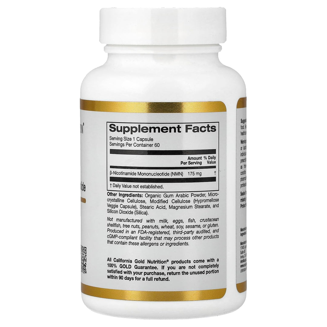California Gold Nutrition NMN, 175 mg, 60 Count