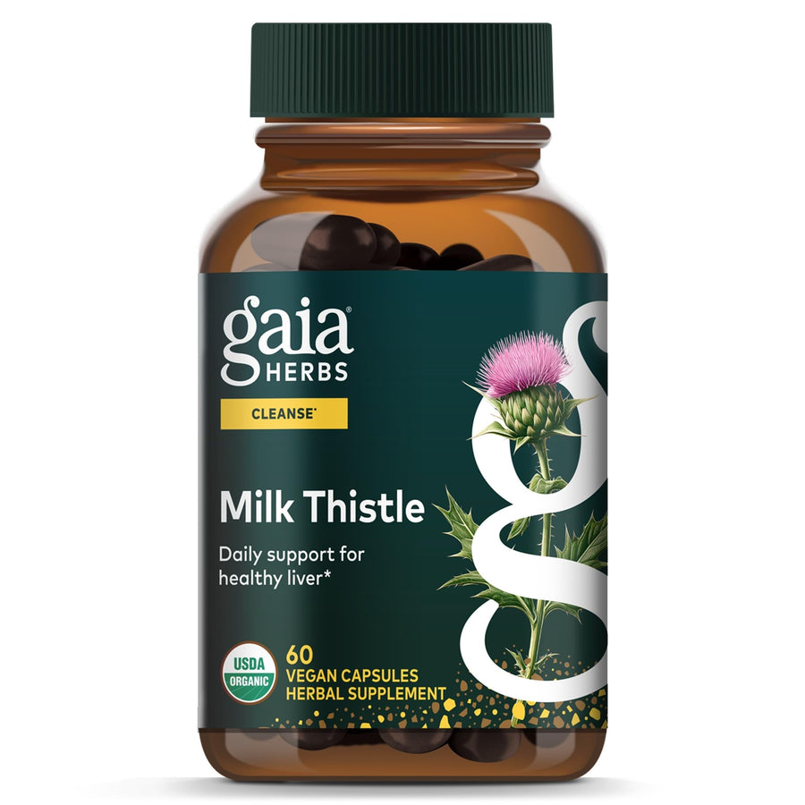 Gaia Herbs Milk Thistle Liver Supplement, 60 Count