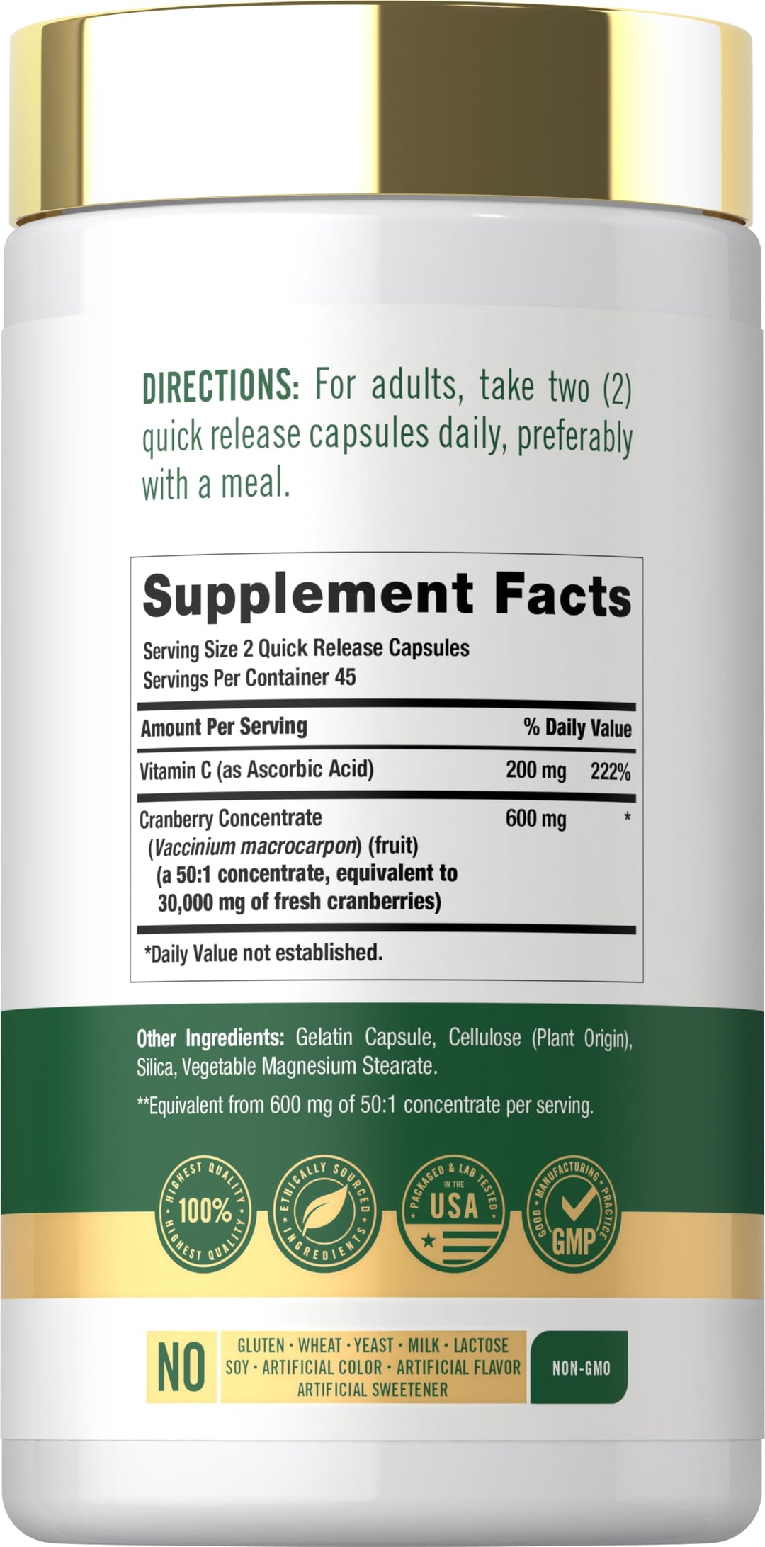 Carlyle Cranberry Supplement, 30,000 mg, 90 Count