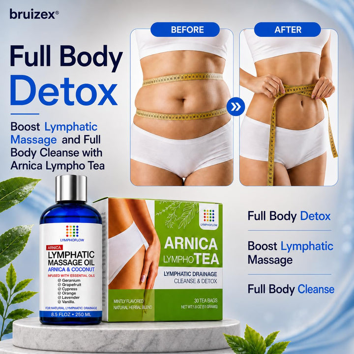 Bruizex Lymphatic Massage Oil, Arnica Lavender, 8.5 oz